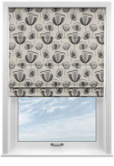Helix, Grey - Twist&Fit Roman Blind